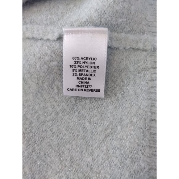 Elle women's blue long sleeve pearl embellished sweater, size L. - Picture 4 of 9